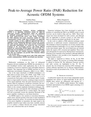 Peak-to-Average Power Ratio (PAR) Reduction for ... - mit.edu