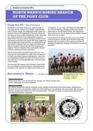 north warwickshire branch of the pony club - The Pony Club Branches