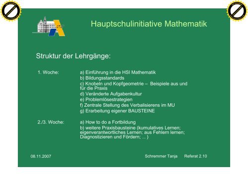 Hauptschulinitiative Mathematik