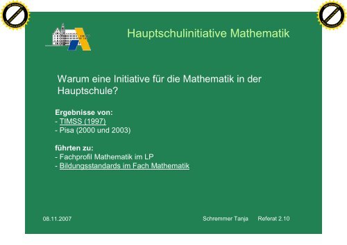 Hauptschulinitiative Mathematik