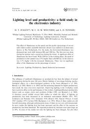 Lighting level and productivity: a field study in the electronics industry