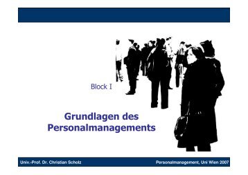 Grundlagen des Personalmanagements - Lehrstuhl von Prof. Dr ...