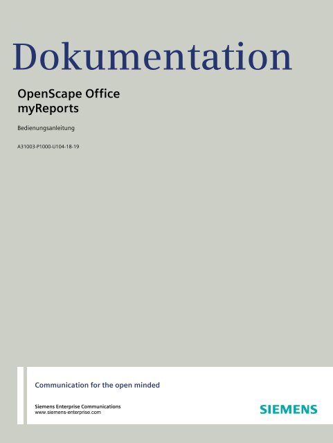 myReports, Bedienungsanleitung - Wiki of Siemens Enterprise ...