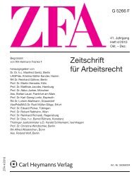 Zeitschrift fçr Arbeitsrecht