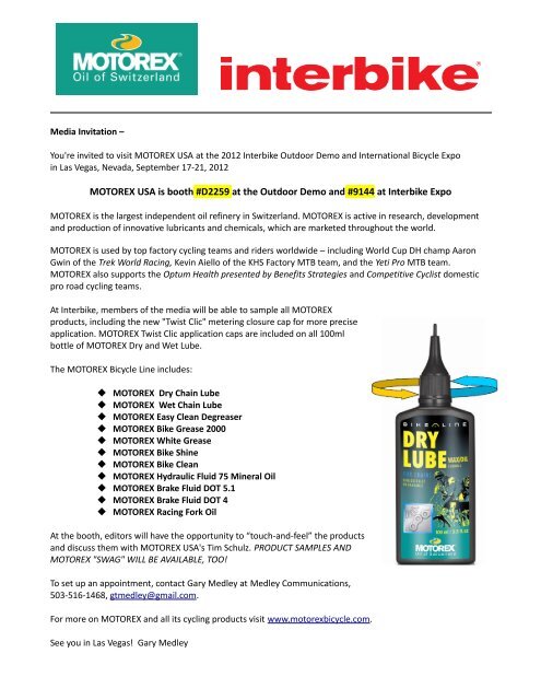 bike shine motorex