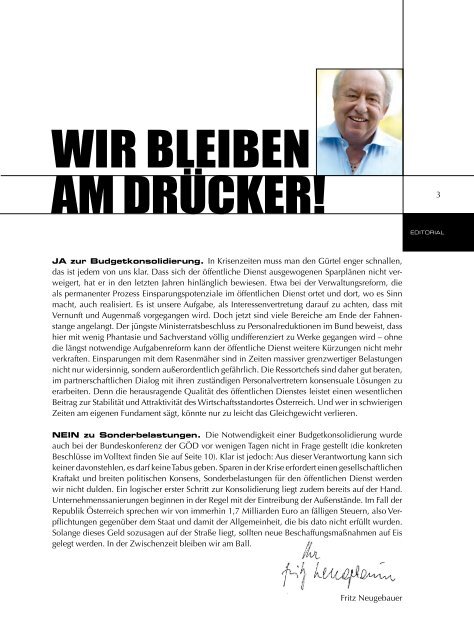 Ausgabe 4/2010 - Gewerkschaft Öffentlicher Dienst