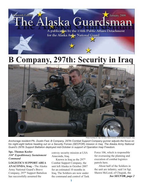 January, 2008 Alaska Department of Military and Veterans Affairs