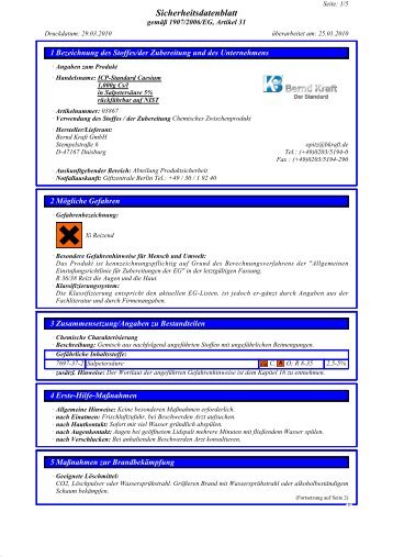 Sicherheitsdatenblatt