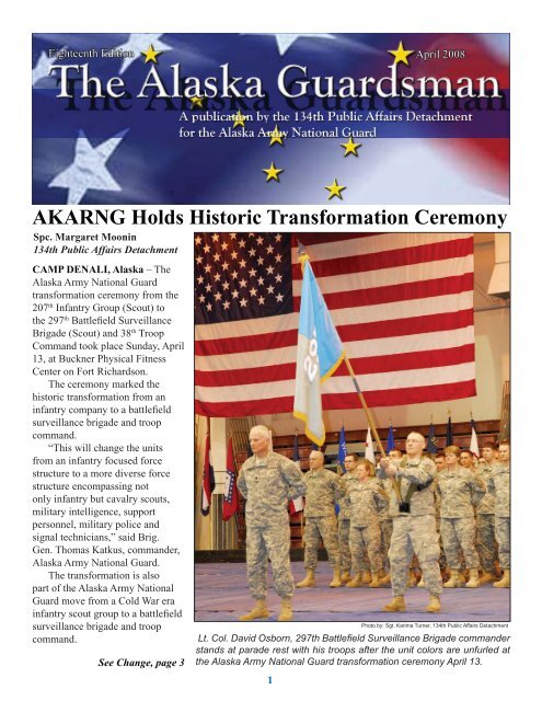 U.S. Army Alaska Defense Command Patch- color