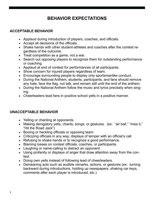 AAA Sportsmanship Manual - Arkansas Activities Association