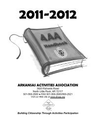 2011-2012 AAA Handbook - Arkansas Activities Association