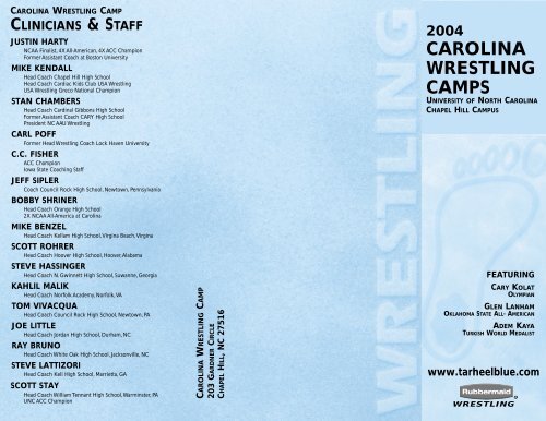 CAROLINA WRESTLING CAMPS