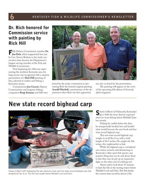 August 2009 - Kentucky Department of Fish and Wildlife Resources