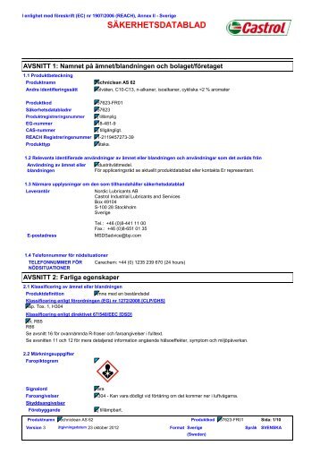 SÄKERHETSDATABLAD - BP - PDS & MSDS Search