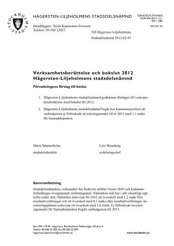 5 Tjut Verksamhetsberättelse 2012.pdf (1 665 kb) - Insyn