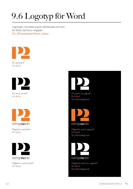 Manual för P2-logotyper (pdf) - Sveriges Radio