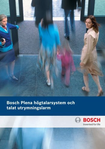 Bosch Plena högtalarsystem och talat utrymningslarm