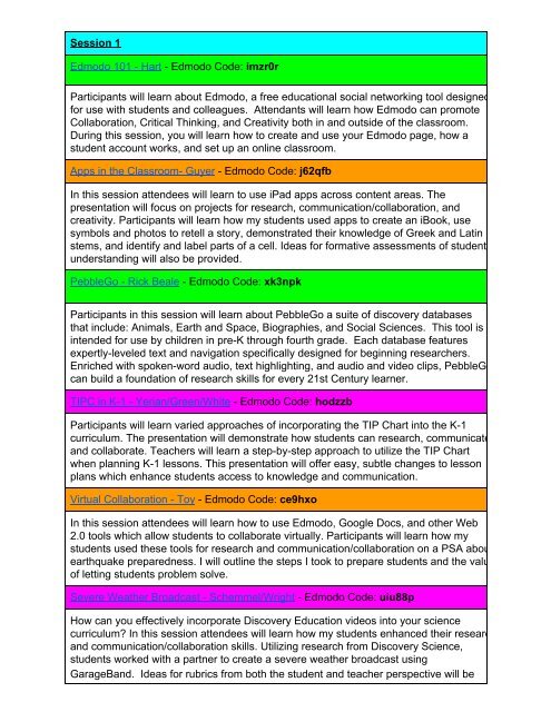 TIPC Conference Session Description