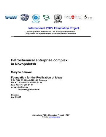 Petrochemical enterprise complex in Novopolotsk - International ...