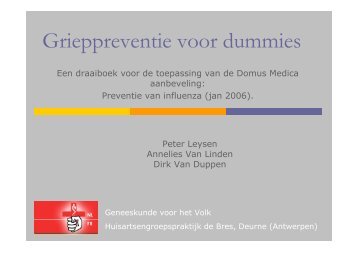 Draaiboek - Geneeskunde voor het Volk
