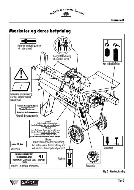 Horisontal brændekløver “RuckZuck-Spezial“ - Posch