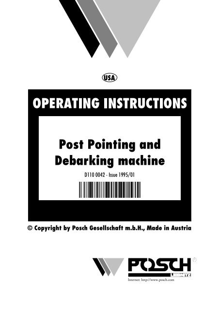 Post Pointing and Debarking machine - Posch