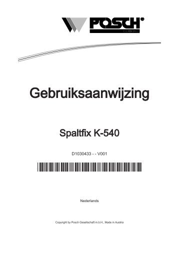 Spaltfix K-540 - Posch