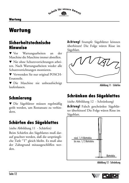 BETRIEBSANLEITUNG - Posch