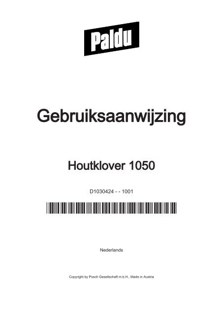 Houtklover 1050 - Posch