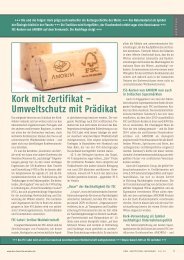 Kork mit Zertifikat - Amorim Cork Deutschland