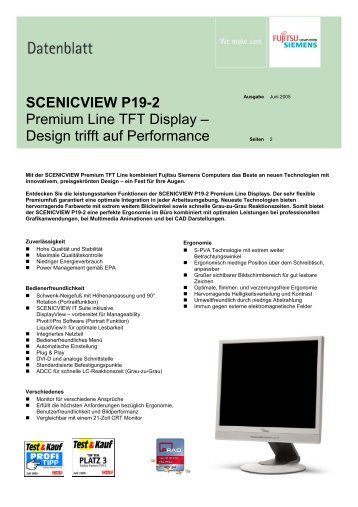 SCENICVIEW P19-2 Premium Line TFT Display – Design trifft auf ...