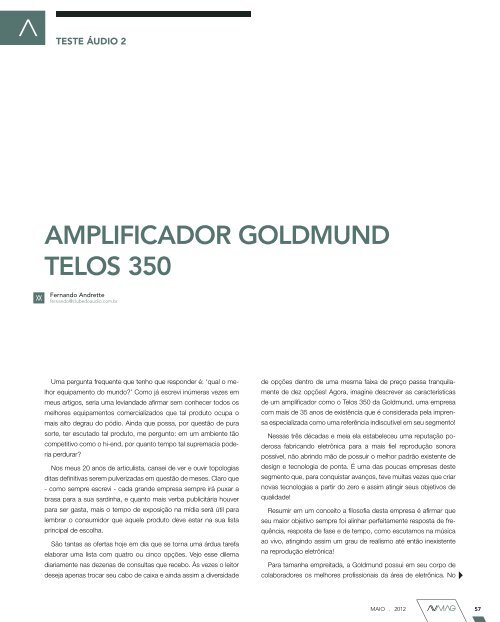 goldmund telos 350 - Logical Design