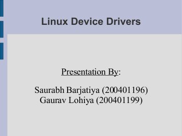 Linux Device Drivers - DAIICT Intranet