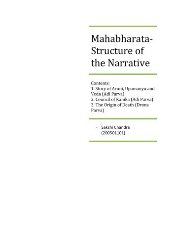 Mahabharata- Structure of the Narrative - DAIICT Intranet