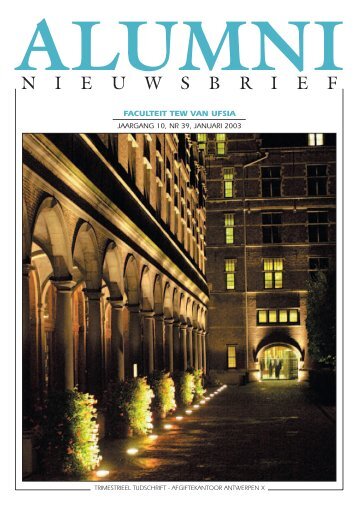 Alumni Nieuwsbrief nr 39, januari 2003 - Universiteit Antwerpen