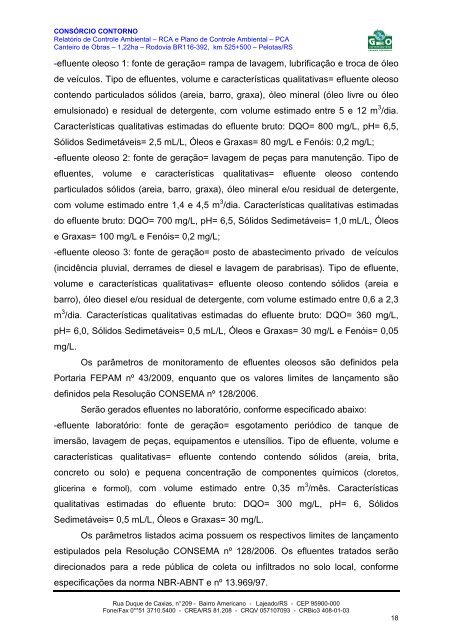 RELATÓRIO DE CONTROLE AMBIENTAL - RCA E PLANO ... - Ibama