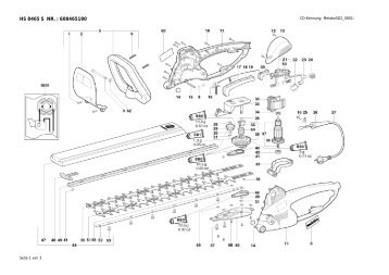 Metabo - Service Documentation - HS 8465 S NR. : 608465180