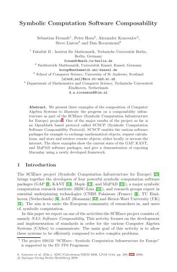 Symbolic Computation Software Composability - Magma