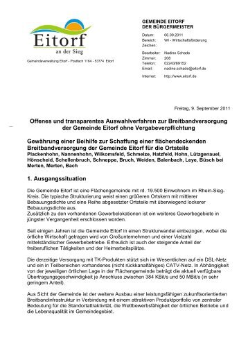 Anschreiben - Breitband.NRW