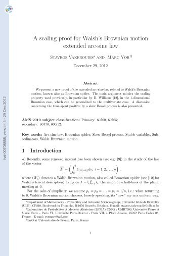 A scaling proof for Walsh's Brownian motion extended arc-sine law