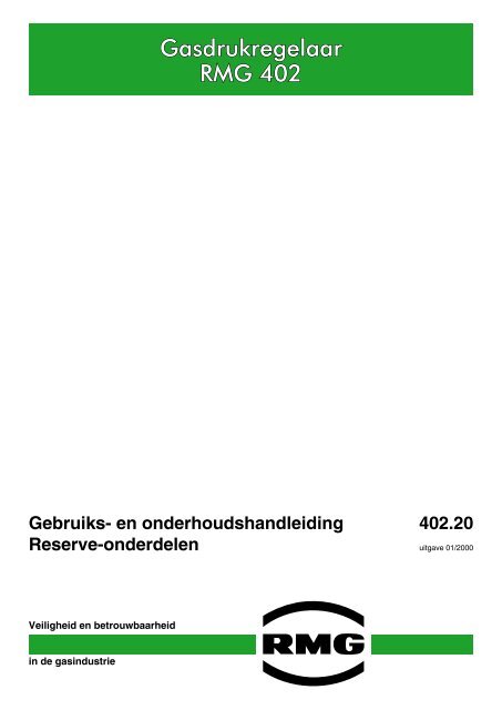 Gasdrukregelaar RMG 402 - rmg.com