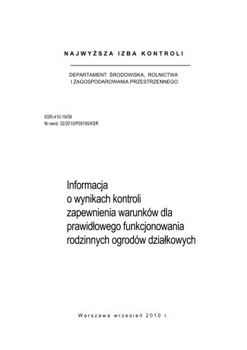 Informacja o wynikach kontroli zapewnienia ... - ImageShack