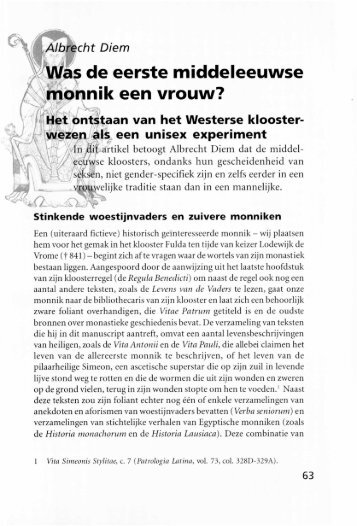 Was de eerste middeleeuwse monnik een vrouw? - Groniek