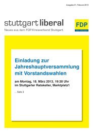 Einladung zur Jahreshauptversammlung mit ... - FDP Stuttgart