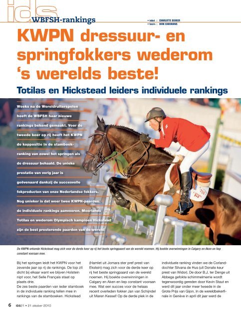 KWPN dressuur- en springfokkers wederom 's werelds beste!