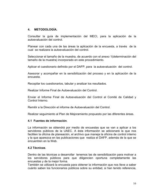 Autoevaluación del Control - CDIM - ESAP - Escuela Superior de ...