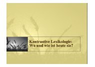 Kontrastive Lexikologie