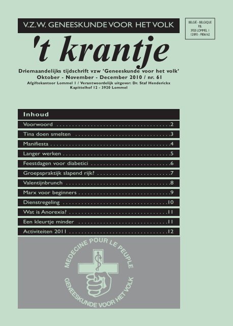 t krantje (Lommel) november 2010 - Geneeskunde voor het Volk
