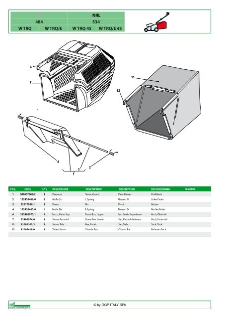 Catalogo delle parti di ricambio Spare parts catalogue Catalogue ...