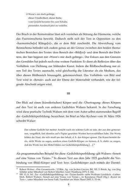 Mariana Prusák: Blicke im Text. Robert Walsers Gedicht «Renoir